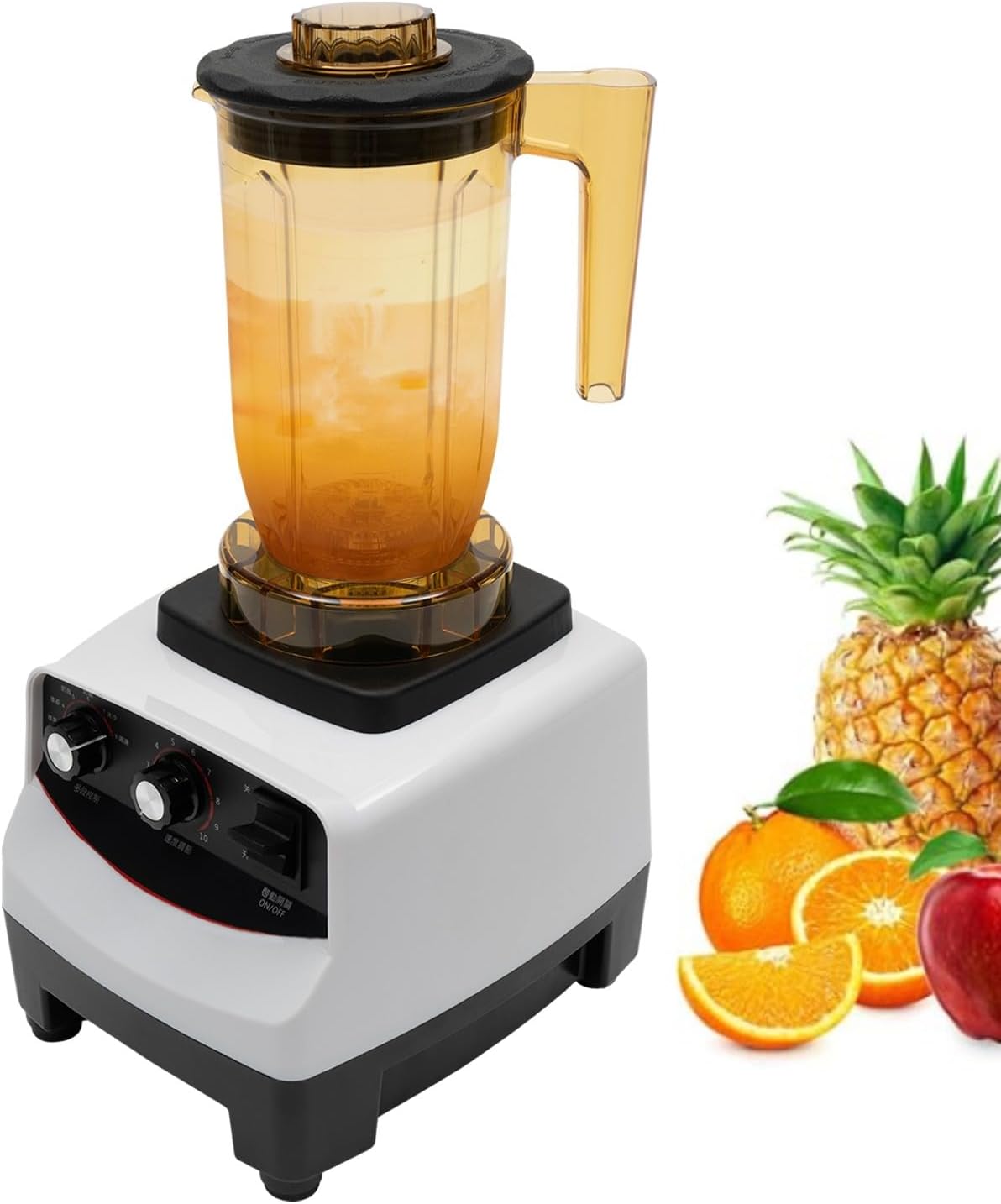 1800W Blender with 4 Cups, Professional Food Processing Blender with 50.72oz Cup, 10 Gears Adjustable Speed, Shaker Machine for Brew Cream/Milk Mixer, Smoothie Maker
