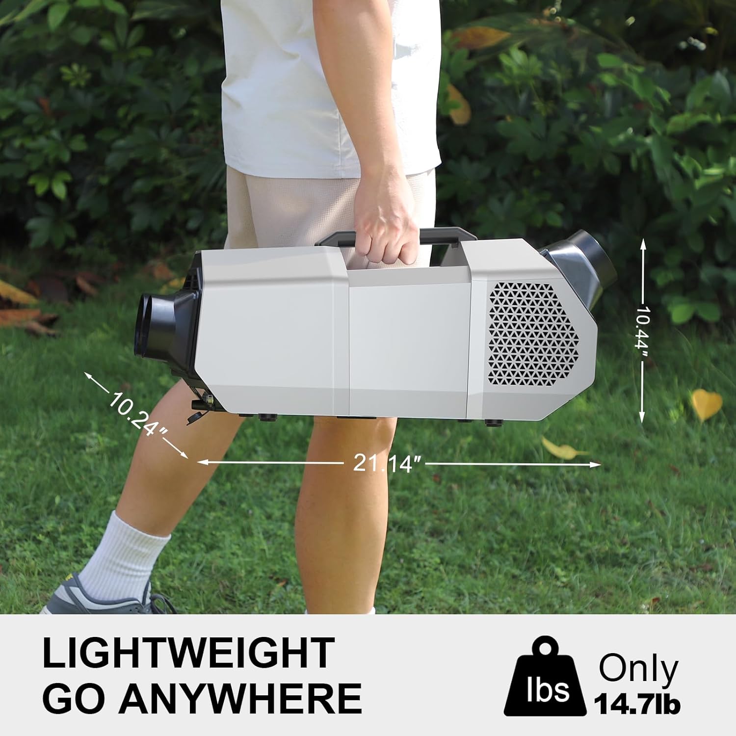 Portable Air Conditioner for Tents, Camping AC 3-Speed Cooling with Remote & Touch Control, Quiet 240W Low Power for RV, Car, Outdoor Use