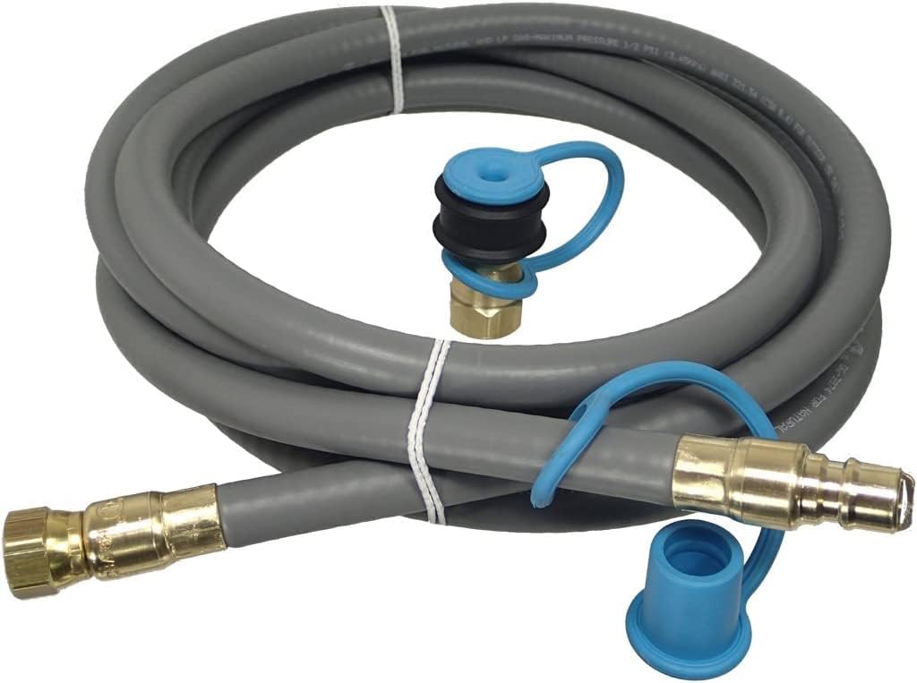 10 FT PROPANE HOSE QUICK CONNECT - PROPANE EXTENSION HOSE - PROPANE QUICK CONNECT RV TO GAS GRILL - PROPANE HOSE FOR GAS GRILL, GAS STOVE - LP GAS HOSE - ROADTRIP GRILL ACCESSORIES