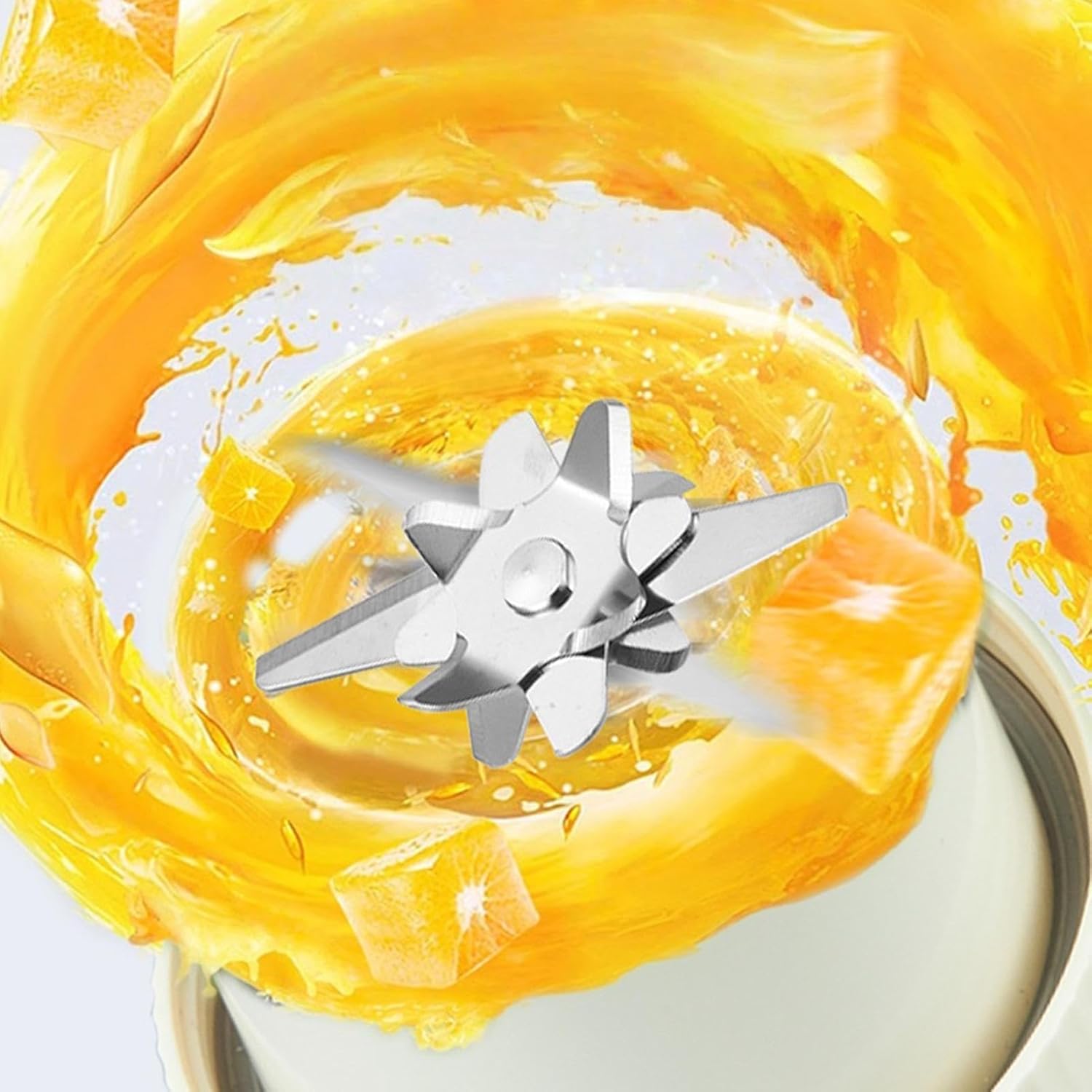 Portable Double Cover Juicer | Electric Juicer Bottle | Cordless Portable Blender Cup With Handle | Handheld | Convenient Hydration | 21x12cm | For Citrus Lemon Lime Orange