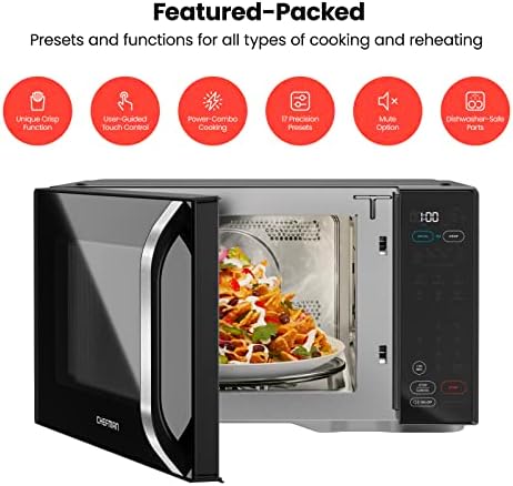 Chefman MicroCrisp Countertop Digital Microwave Oven, Unique 