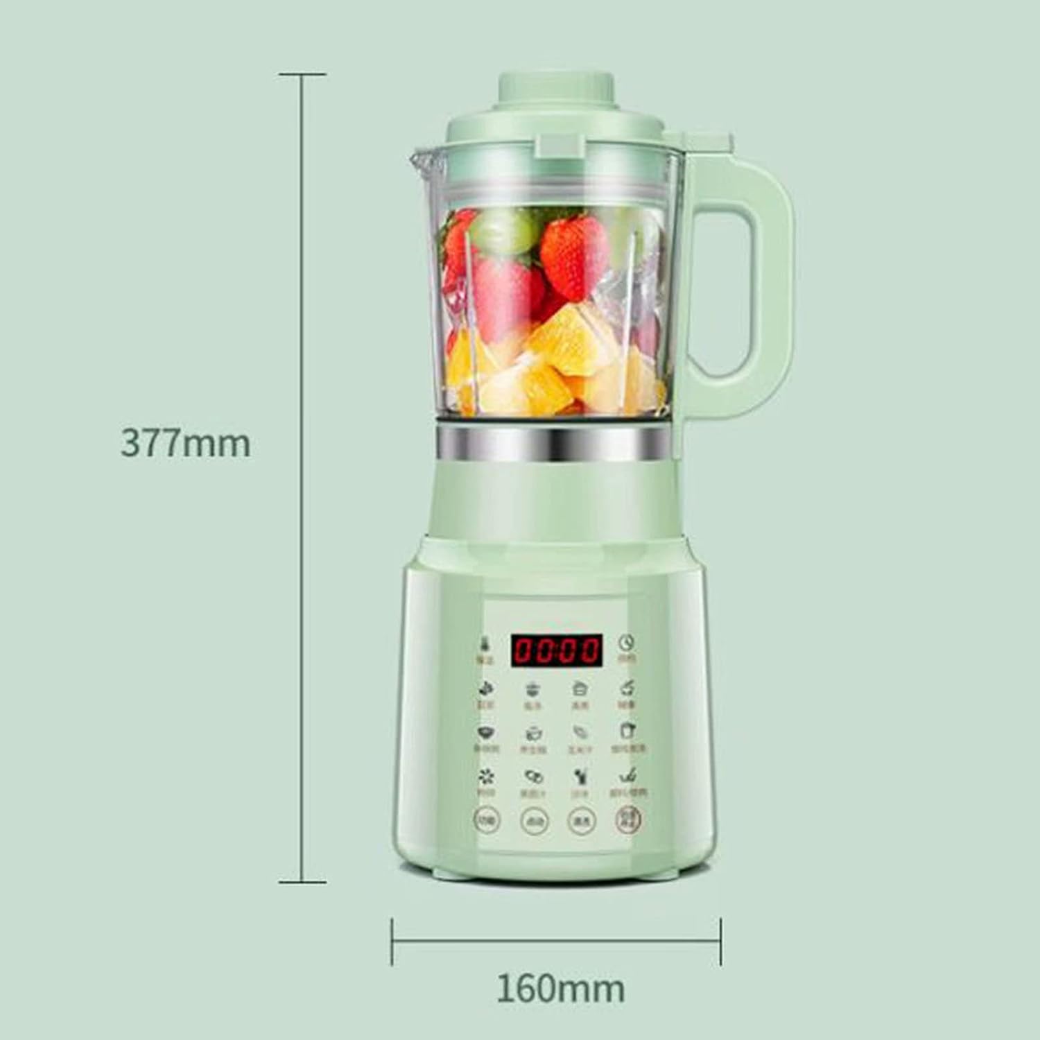 Multi Blender Juicer Food Processor with Glass Jar & A Grinder Strong Housing Smoothie Maker Glass Jar Removable Filling Cap for Easy Filling Ice Crushing Function,White-16 * 37.7CM