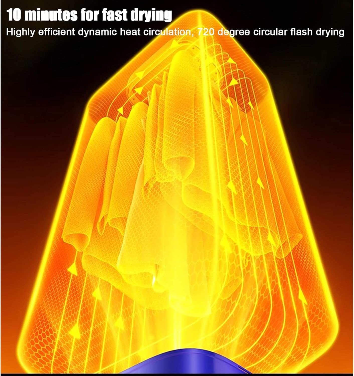 Portable Foldable Drying Rack, 680W Home Clothes Dryer, Dry Multiple Loads at Once, Adjustable Timer, Low Noise, for Home, Apartment and Travelling Caravan