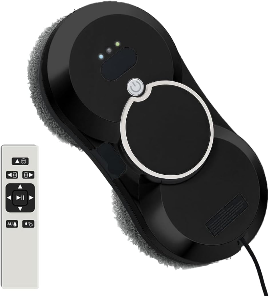 Window Cleaner Robot with Ultrasonic 5600PA Auto Water Glass Cleaning Automatic Smart Robot Cleaner,Window Vacuum Cleaner with Control Windows/Tiles/Class Door Indoor Outdoor