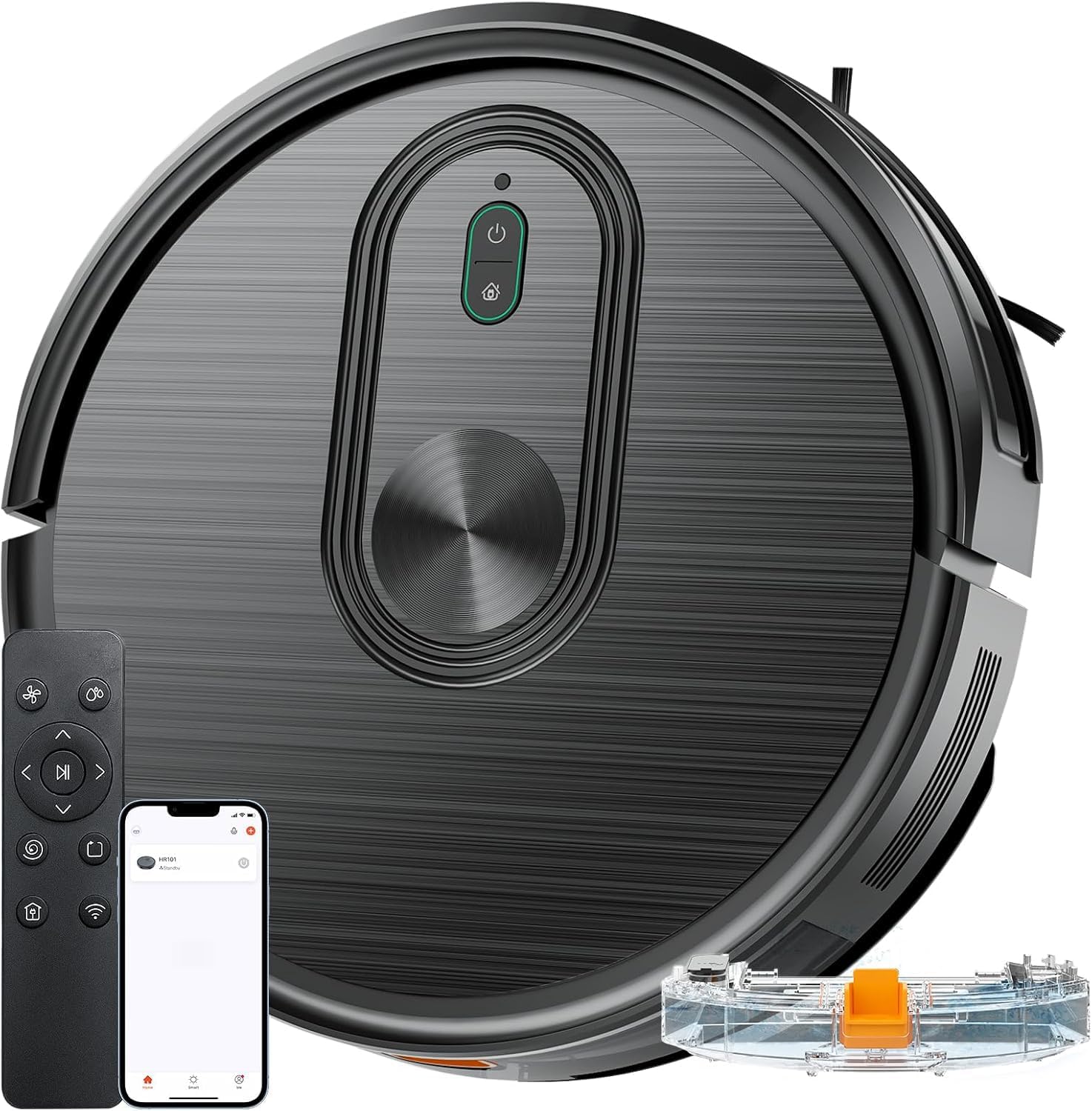 XIEBro Robot Vacuum and Mop Combo, 2 in 1 MoppingRobotic Vacuum with Schedule,App/Bluetooth/Voice, Max Suction 3200Pa, Self-Charging Robot Vacuum Cleaner, Slim, ldeal forPet Hair, Hard Floor, Carpet