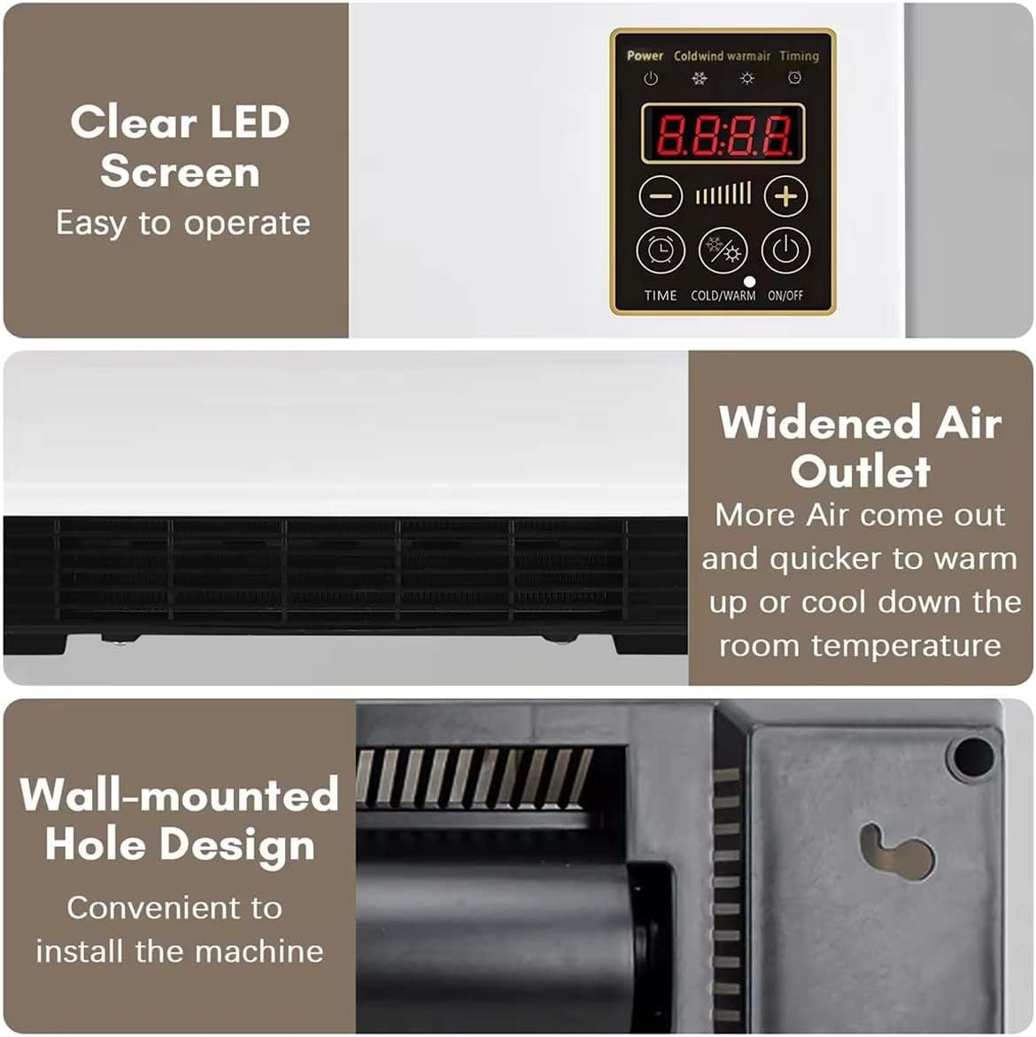 2025 Upgrade Air Conditioner, Portable Air Conditioner Split Max, Wall Mounted Air Conditioners, US Plug 110V, Quiet Operation for Home, Office(Red)