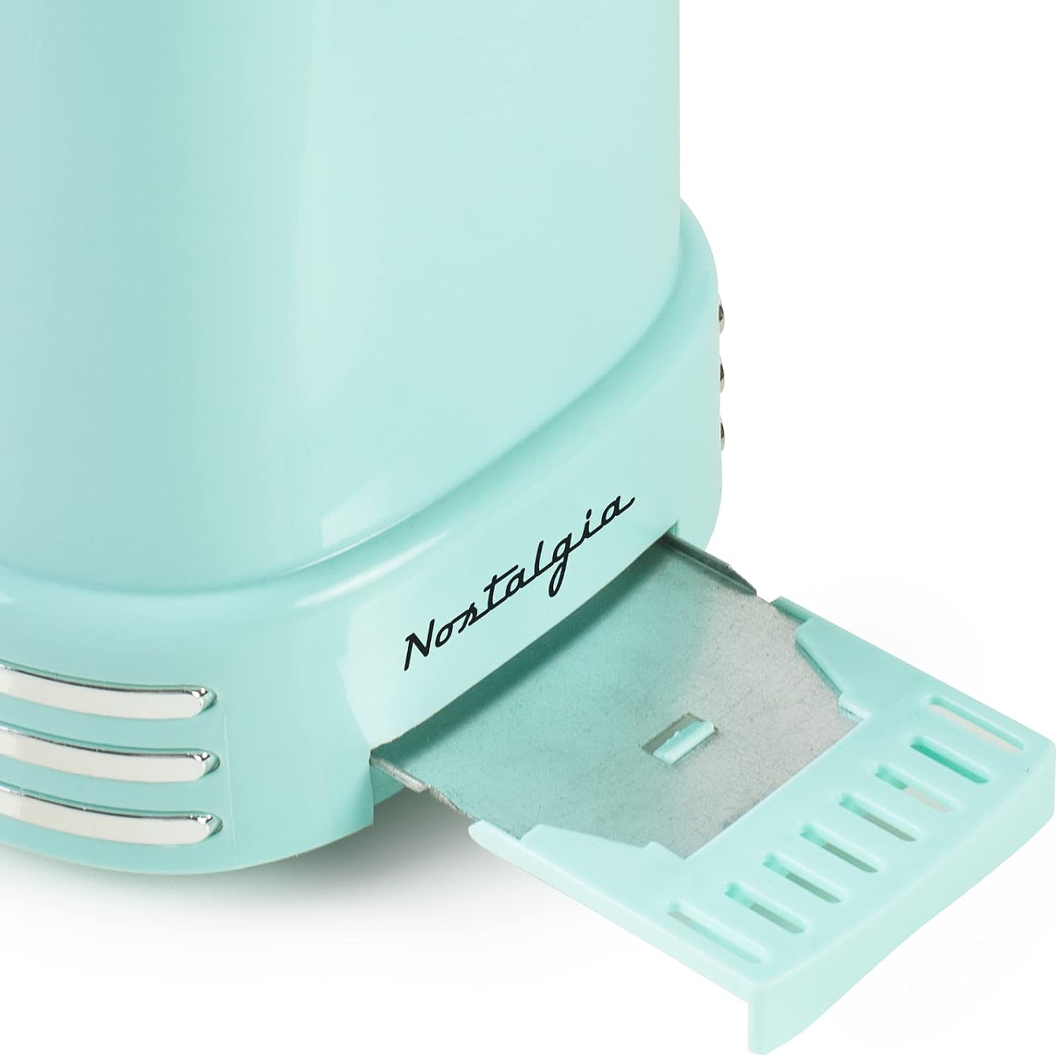 Nostalgia Retro Compact Countertop Microwave Oven, 0.7 Cu. Ft. 700-Watts with LED Digital Display & Retro Wide 2-Slice Toaster, Vintage Design With Crumb Tray, Cord Storage & 5 Toasting Levels, Aqua