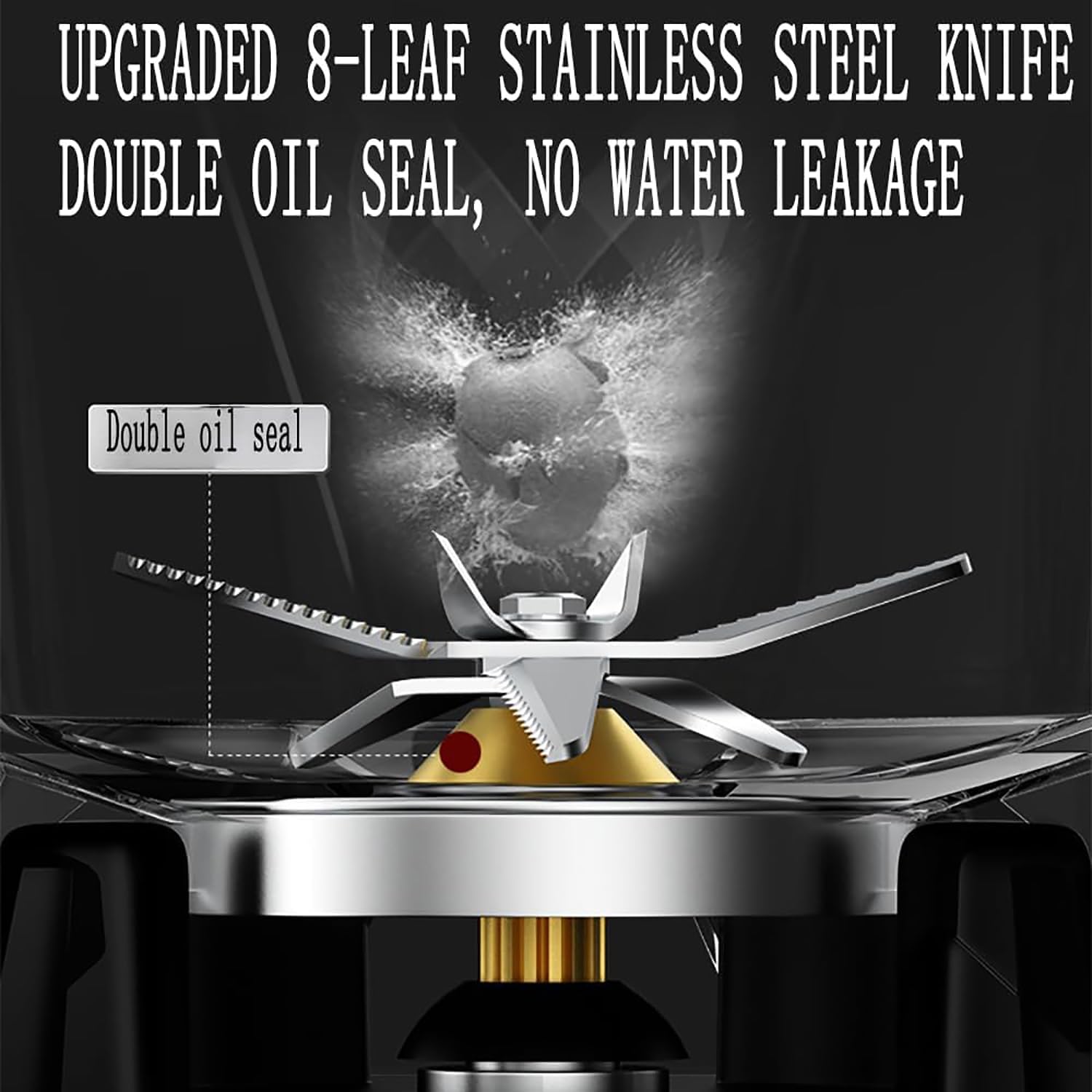 2200W Commercial Blender, 5.5L Capacity Smoothie Blender, Fully Automatic Soy Milk Maker Machine, Nut Processor Grind Machine, 9 Speeds Adjustable, Noise Reduction Design, for Home and Commercial Use