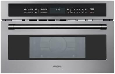 KoolMore Reserve 30 in. 1.6 cu. ft. Built-in Convection Microwave Oven with Air Fryer, 10 Power Levels, Sensor Cooking, Bake, Roast, Broil, Defrost, 1750 Watts, UL Certified in Black Stainless-Steel