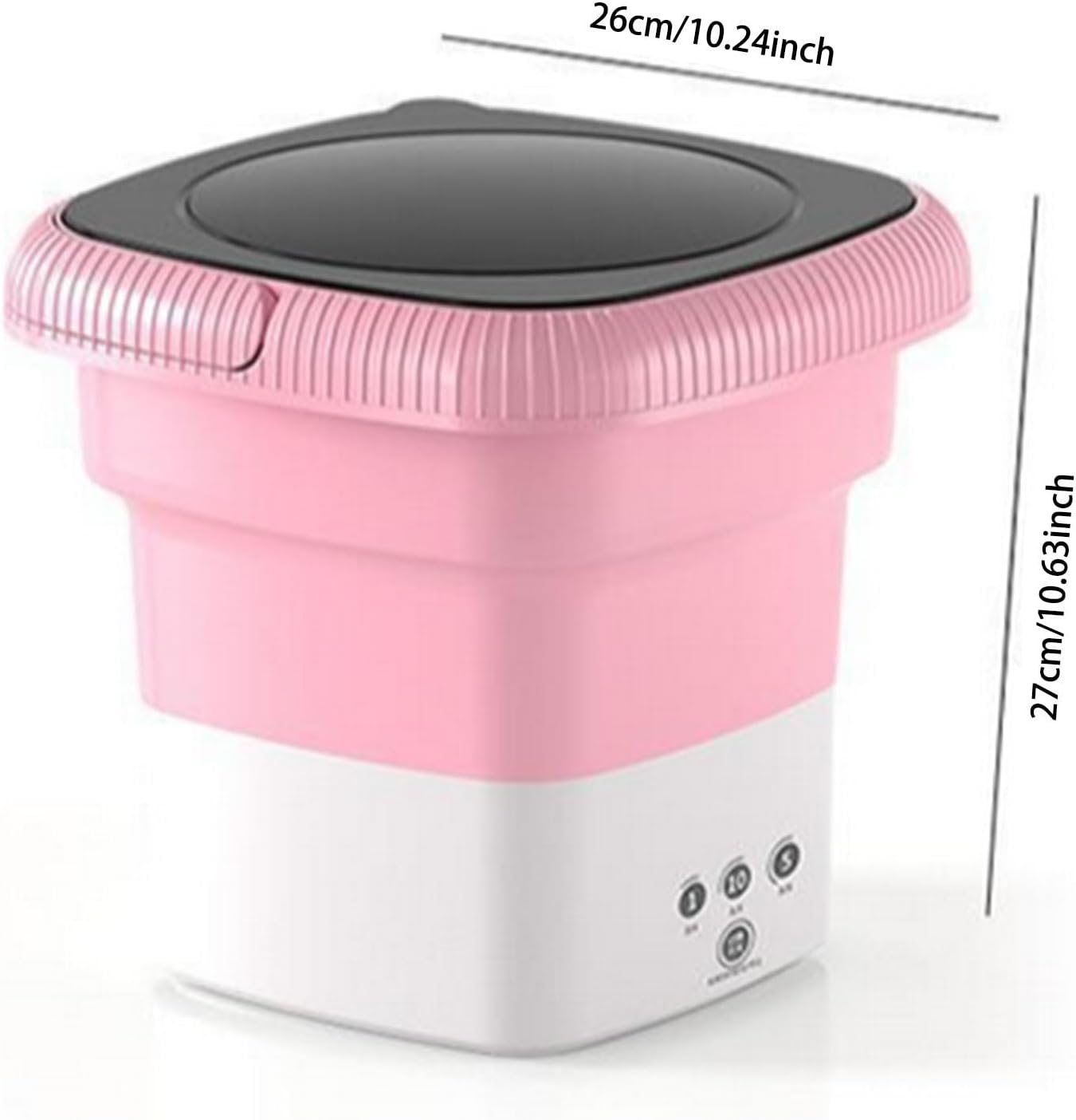 Portable Washing Machine, Mini Foldable Washer with Spin Dryer, 10L Mini Laundry Washer with 3 Modes Cleaning for Underwear Socks, Compact Small Washing Machine for Camping Travel Apartment (Green)