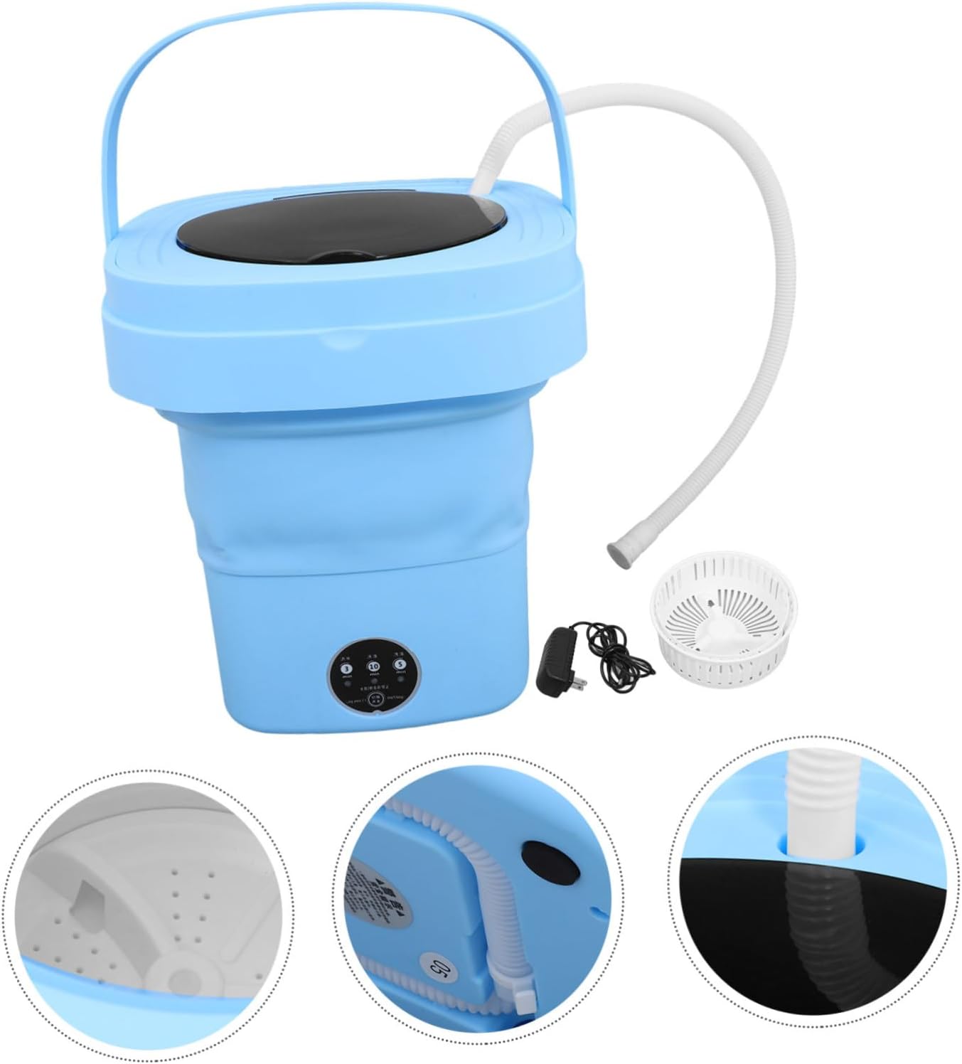 Homoyoyo Portable Mini Washing Machine Washer for Home and Dorm User-friendly Touchscreen Wash and -dry Function for Travel and Small Spaces