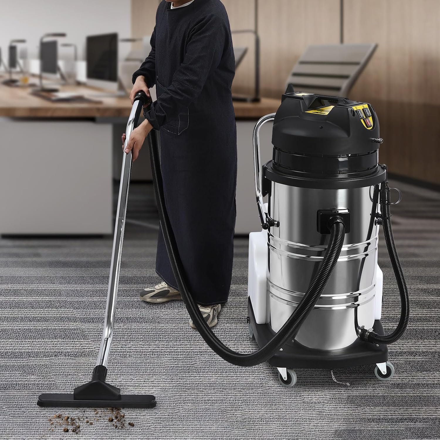 Commercial Carpet Cleaning Machine, 2110W 110V 80L/11Gal Professional Commercial 3 in 1 Carpet Spraying Floor Brush Cleaner Extractor Vacuum Washing Machine Portable Carpet Cleaner