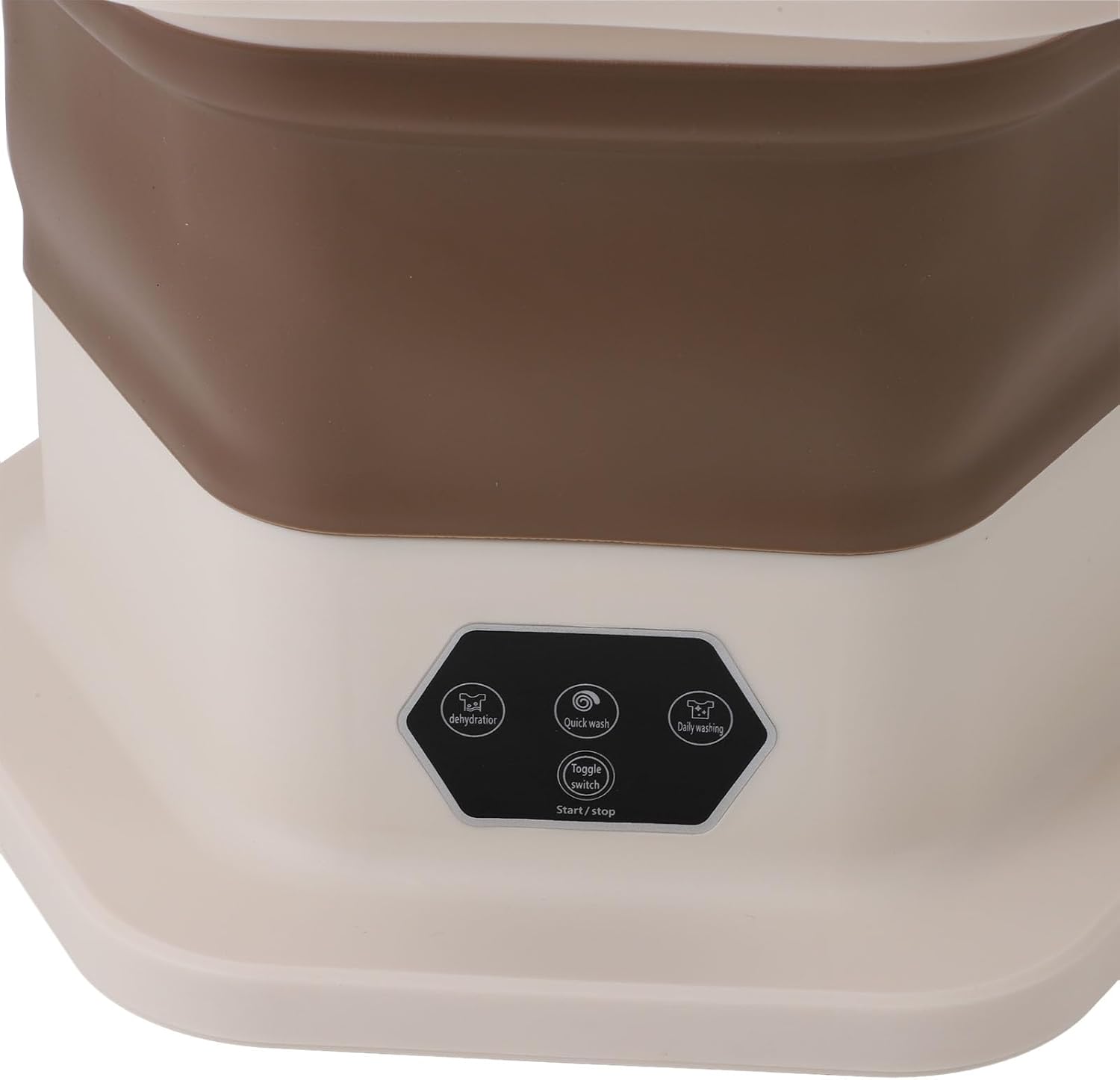 Portable Mini Foldable Washer Combo Ultra for Baby Clothes Underwear Pants Travel (Khaki)