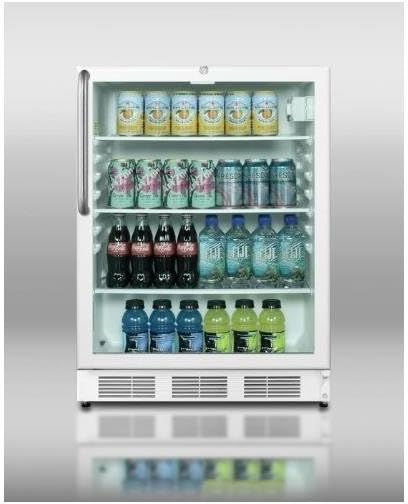 Summit SCR600LCSSADA Beverage Refrigerator, Glass/Stainless-Steel