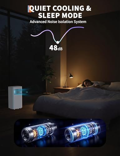 Portable Air Conditioners, 10000 BTU Air Conditioner Portable for Room up to 450 Sq. Ft., 3 in-1 Portable AC Unit with Digital Display, Remote Control, Window Installation Kit, 24H Timer