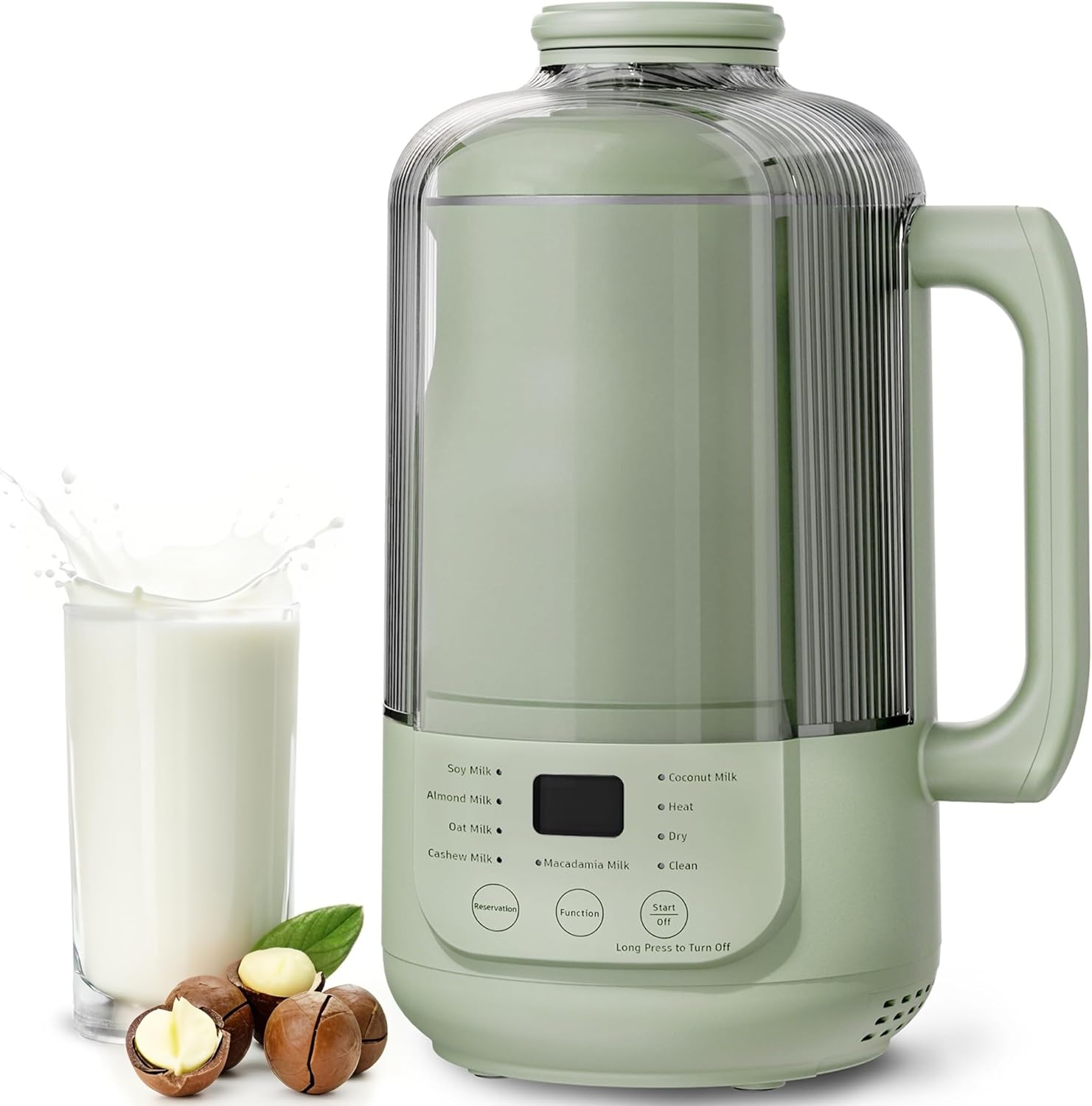 40oz Nut Milk Maker Blender, 9 in 1 Nut Milk Maker Machine for Soy Almond Oat Plant-Based and Non-Dairy Milk, Automatic Soy Milk Maker with Low Noise/3-minute Cold Press/Delay Start/Auto Clean