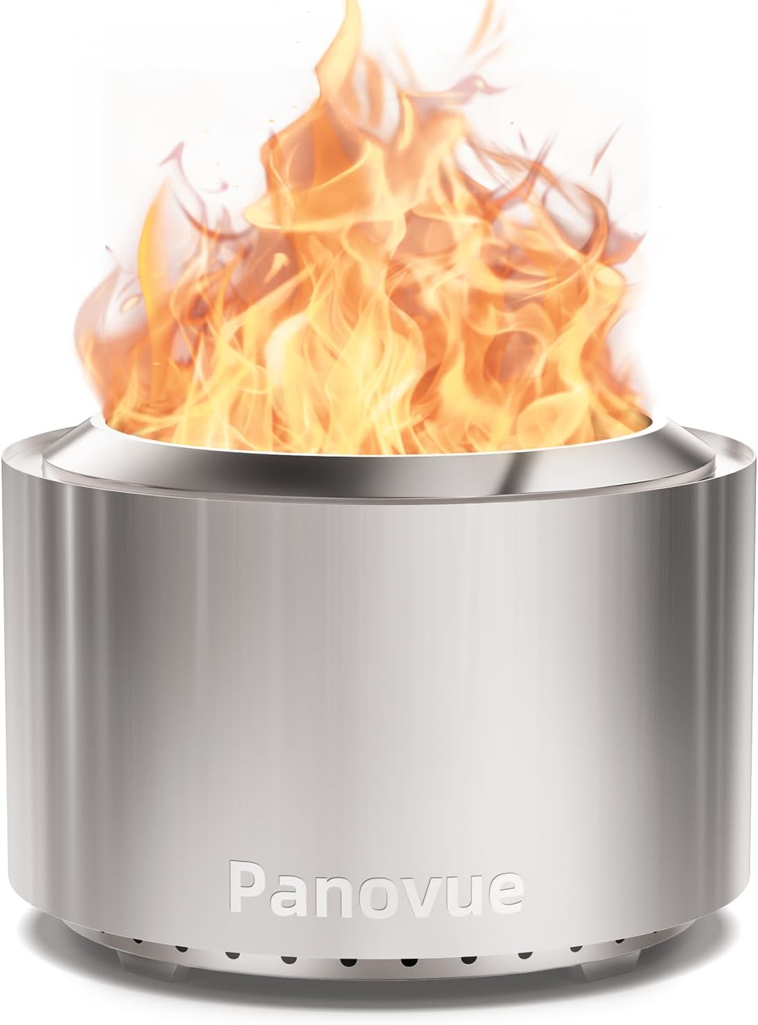 22 Inch Smokeless Fire Pit, Stainless Steel Wood Burning Outdoor Firepit for Outside Patio, Backyard, Camping and Outdoor Gatherings,Outdoor Fire Place with Removable Ash Pan