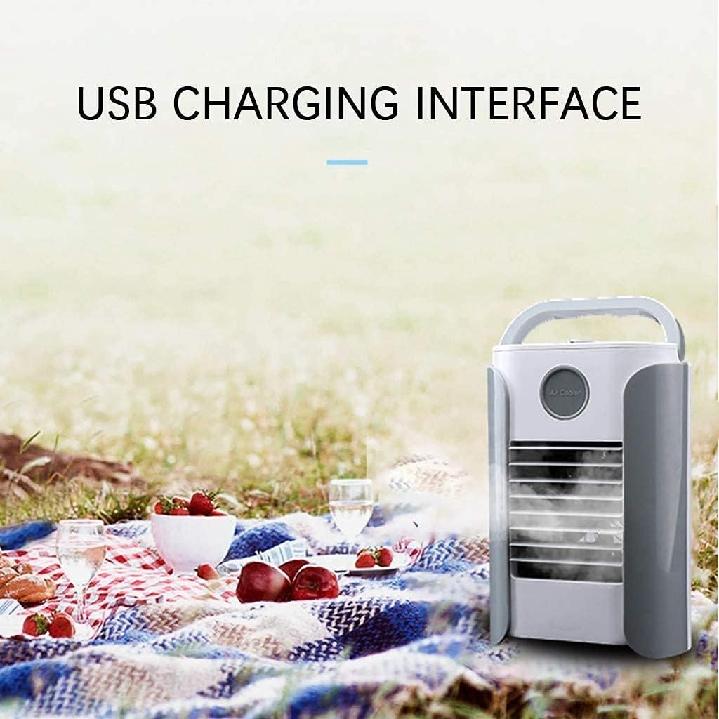Mini Air Cooler, Portable Mini Air Condition, Personal Air Purifier USB Charging Air Conditioner Fan Refrigerator Air Cooler Nano Fan (Grey)