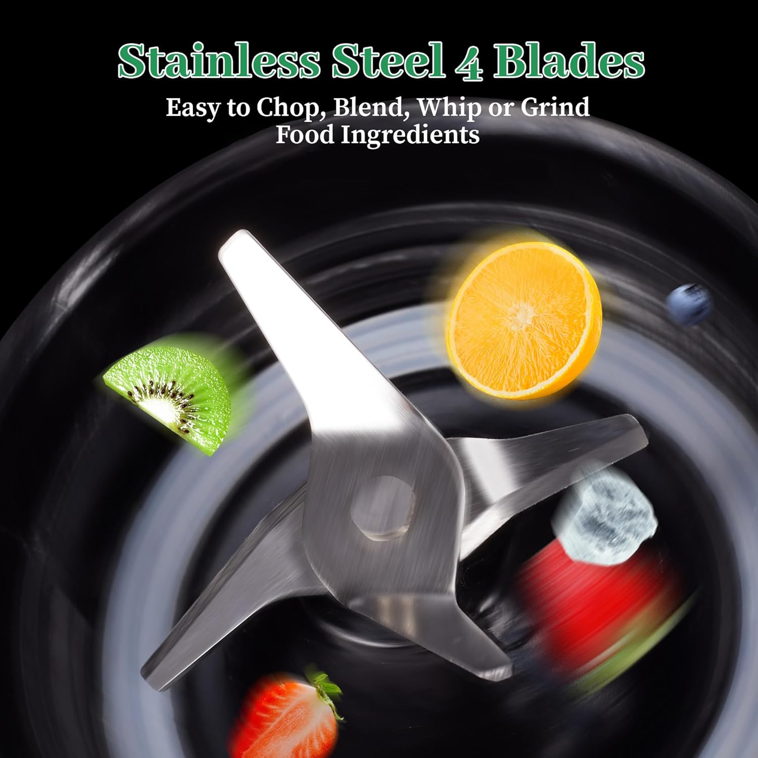 Kitchen Blender, 500W Countertop Blender with 52oz Plastic Jar for Smoothies Milkshake Desserts Nut Butter, Cocktails Sauces (Red)