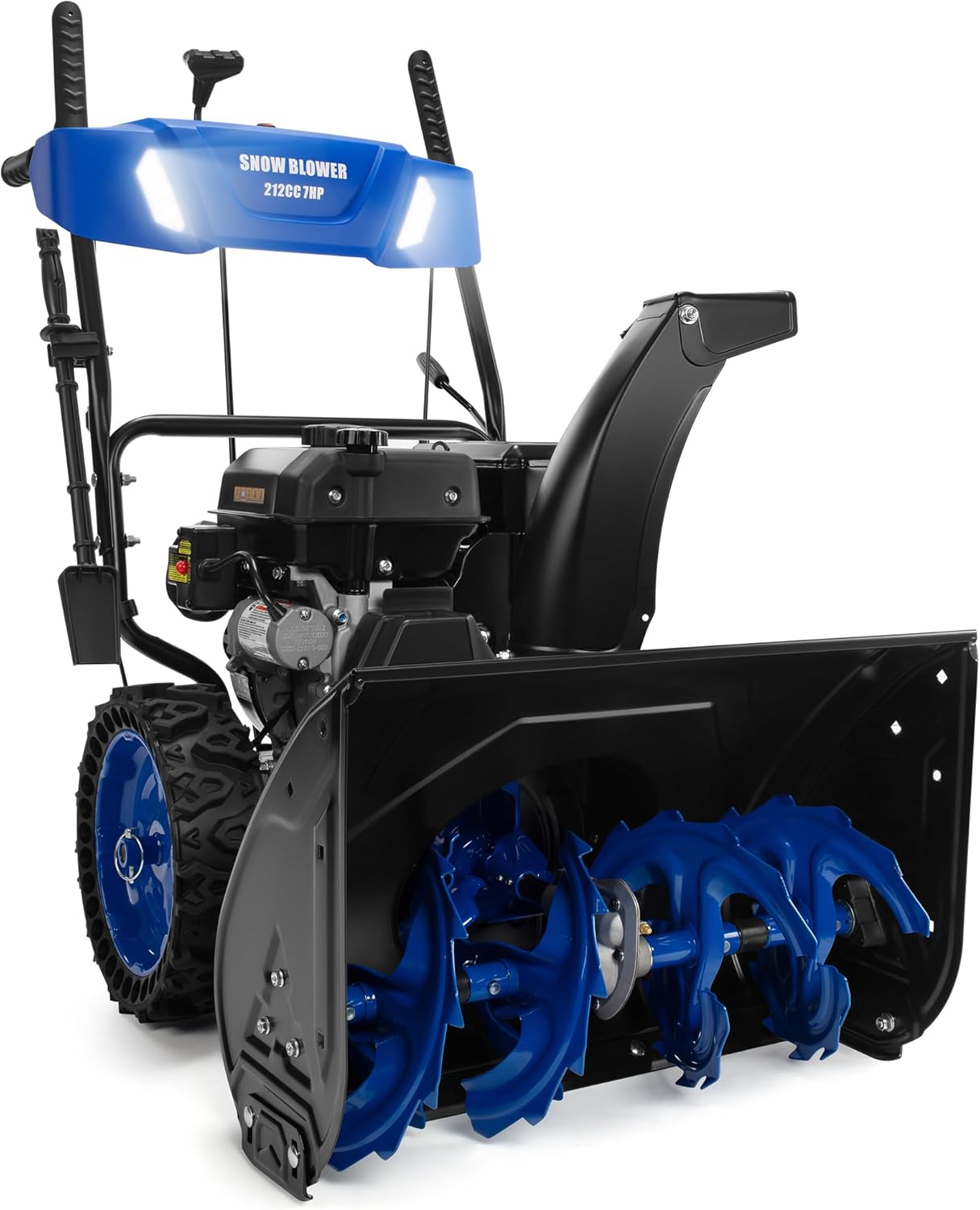 Gas Snow Blower 212CC,24-Inch 3600 RPM Self-Propelled Gas Powered Snow Blower with Electric Start, 8-Speed Gears (6 Forward, 2 Reverse),Built-in Light for Efficient Snow Removal