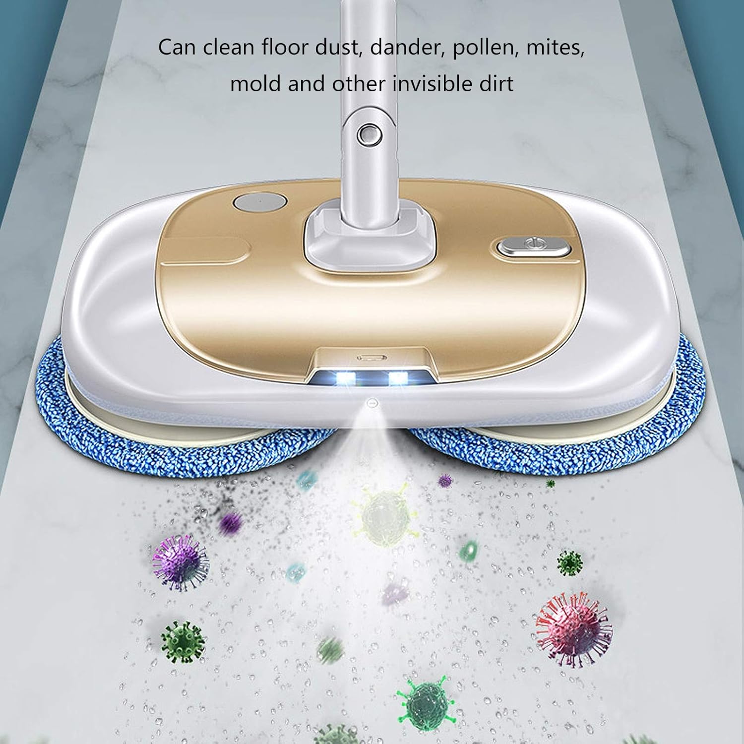 Home Steam Mops Hard Floor Floor Steam Cleaner 1200W Power Handheld Vertical Floor Steam Cleaner 99.9% of Bacteria Gold