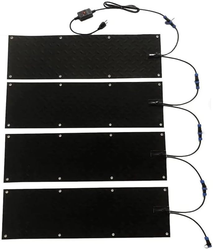 Outdoor Sidewalk Heating Mats, Electric Snow-Melting Mats for Patios and Sidewalks, Non-Slip Snow and Ice Melting Heating Mats,4,15 * 15in