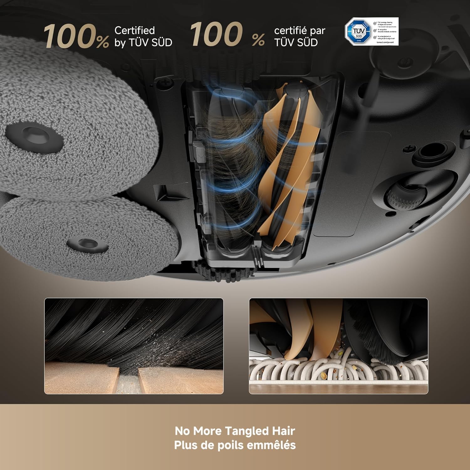 DREAME X50 Ultra Complete Robot Vacuum and Mop with Auto-Empty and Mop Self-Cleaning, 20,000Pa Suction, Obstacle Avoidance and 360° Navigation, Corner to Edge Deep Cleaning, Detangling Brush (White)