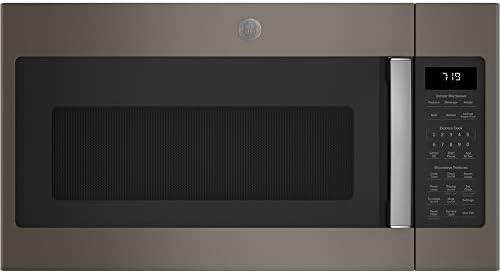 GE JVM7195EKES 1.9 Cu. Ft. Over-the-Range Sensor Microwave Oven Slate Bundle with Premium 2 YR CPS Enhanced Protection Pack