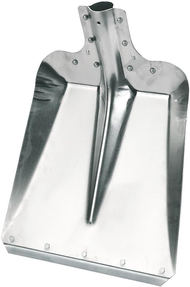 Kerbl Aluminium Shovel Size 7 (Width 32 cm, Garden Shovel/Stable Shovel, Made of Aluminium, with Galvanised Bumper Edge, Snow Shovel, Without Handle) 2970
