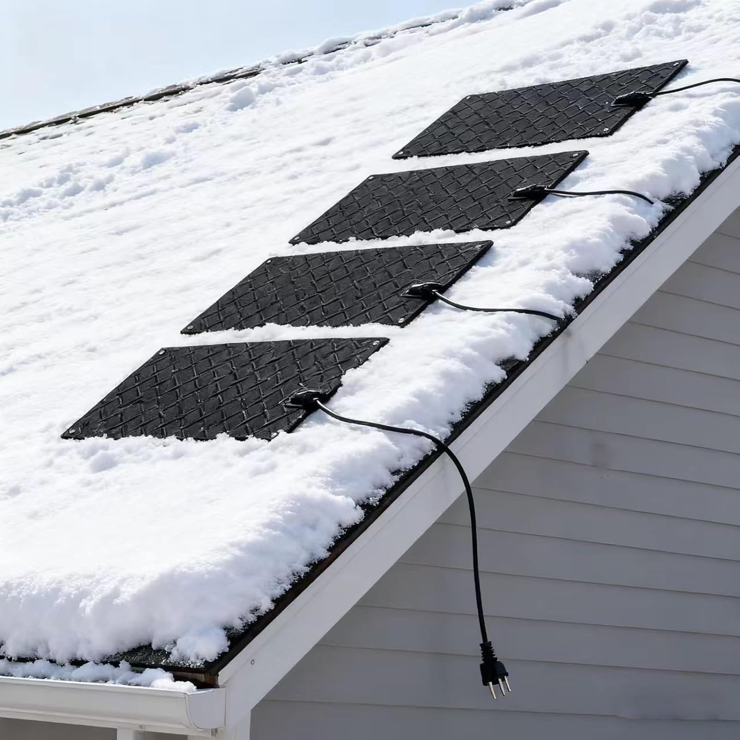 The roof Valley Snow-Melting System Heats The Snow-Melting pad to efficiently melt ice, preventing Snow Accumulation on The roof in Winter(10x48in/(25.4x120cm))