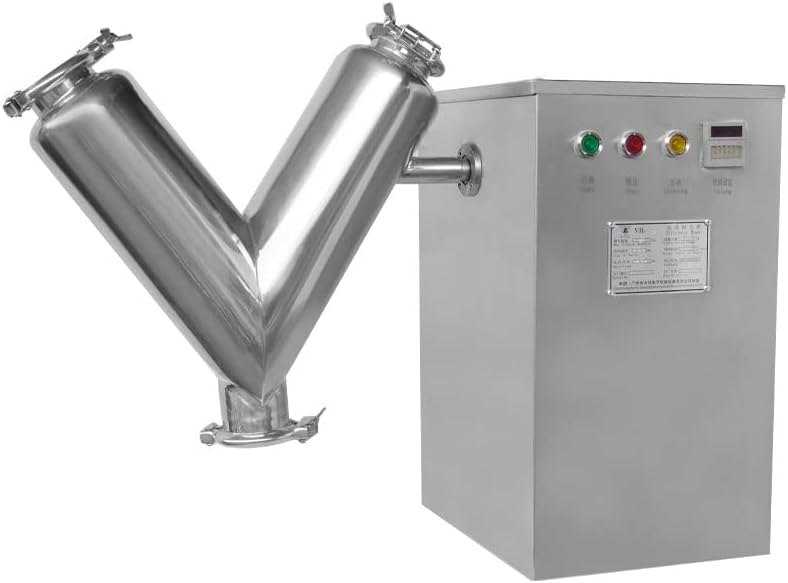 V Blender Dry Powder Mixer Blending Machine, Adjustable Mixing Speed V Type Blending Machine,For Seed Tea Herbal Forage,SS304