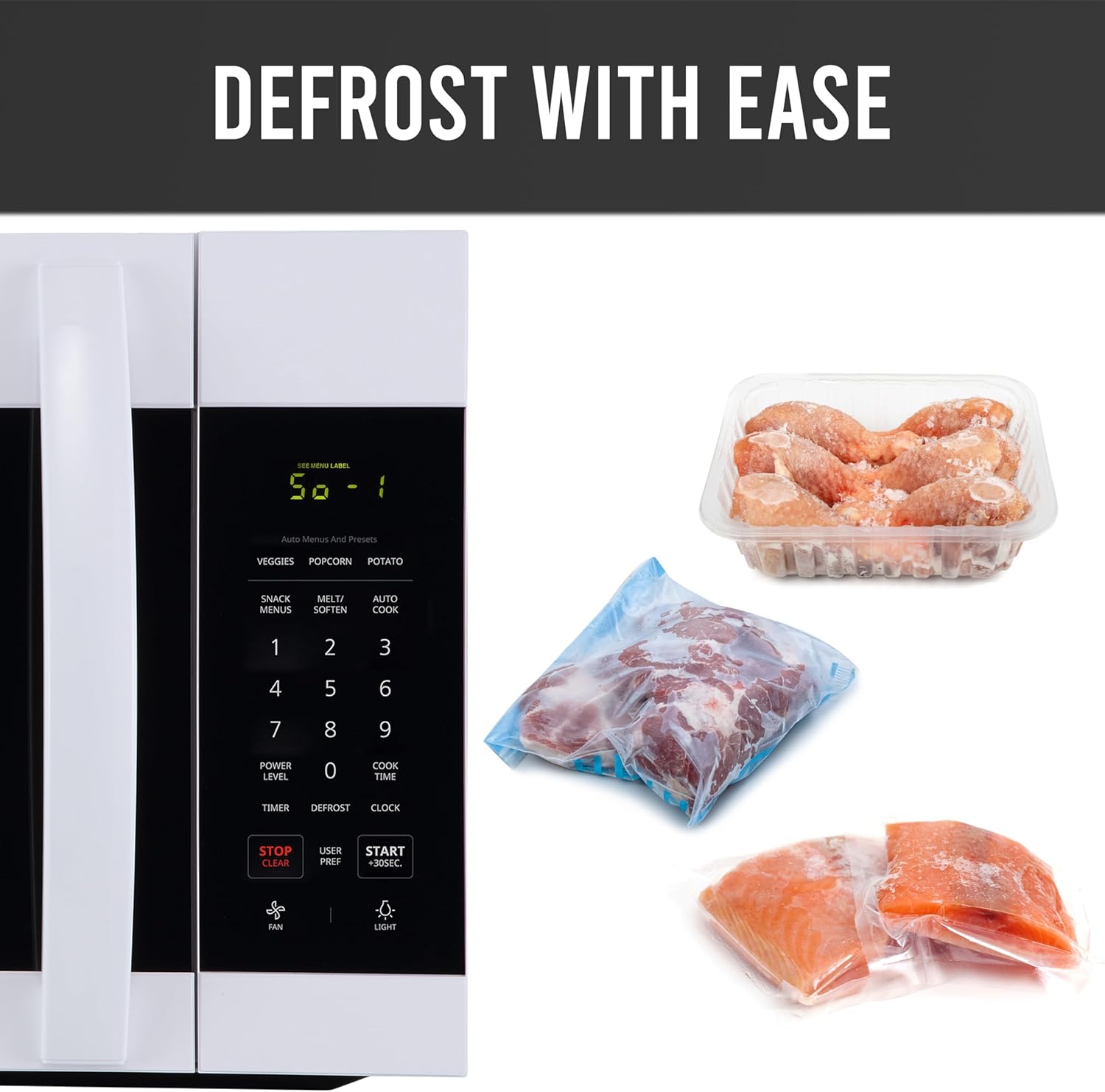 Farberware 1.7 Cu. Ft. Countertop Microwave Oven – 1000 Watts Power, Auto Cook Settings, Defrost, Easy Clean and Child Safety Lock - White