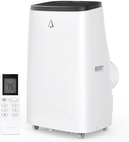 Garvee Portable Air Conditioner 14,000 BTU with Hose, Cools Rooms Up to 750 Sq. Ft, Dehumidifier, Heater, Smart Inverter Portable AC Units with Remote, Ultra-Quiet Cooling, LED Display, 24H Timer