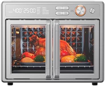 Midea Flexify Pro 10+4 Toaster Oven Air Fryer Combo, Graphene Juicy-Lock Cooking, French Door Countertop Oven, 450°F Flash Air Fry, 26.4 QT Stainless Steel