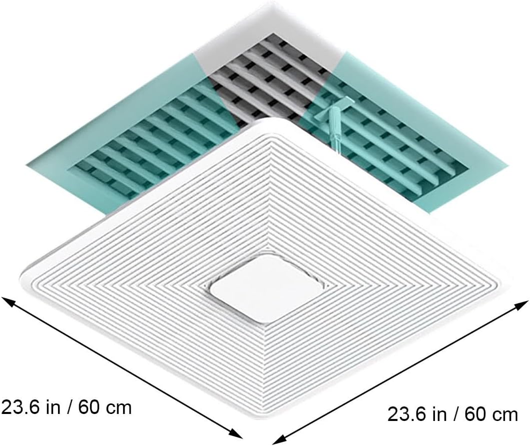 Dual-Layer Ceiling Vent Deflector, Breathable Design, Air Conditioner Deflectors, AC Wind Deflector for Office and Home Use