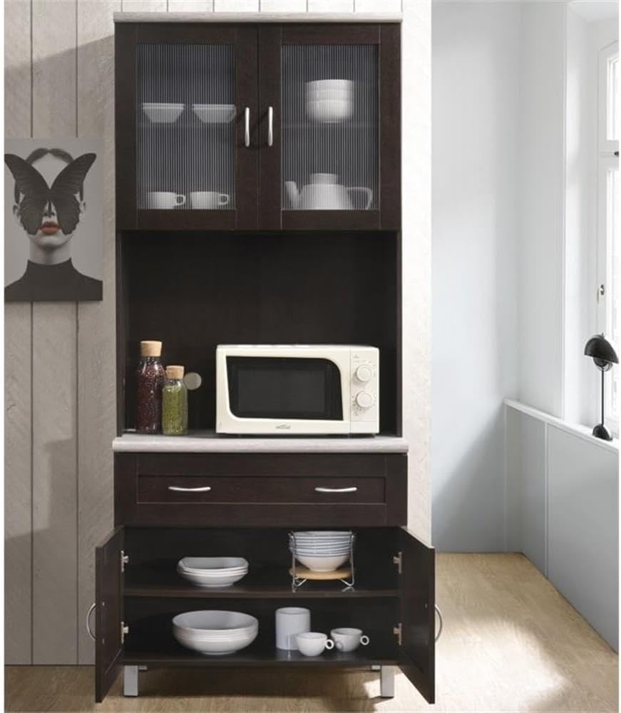 HODEDAH IMPORT Kitchen Cabinet, Chocolate