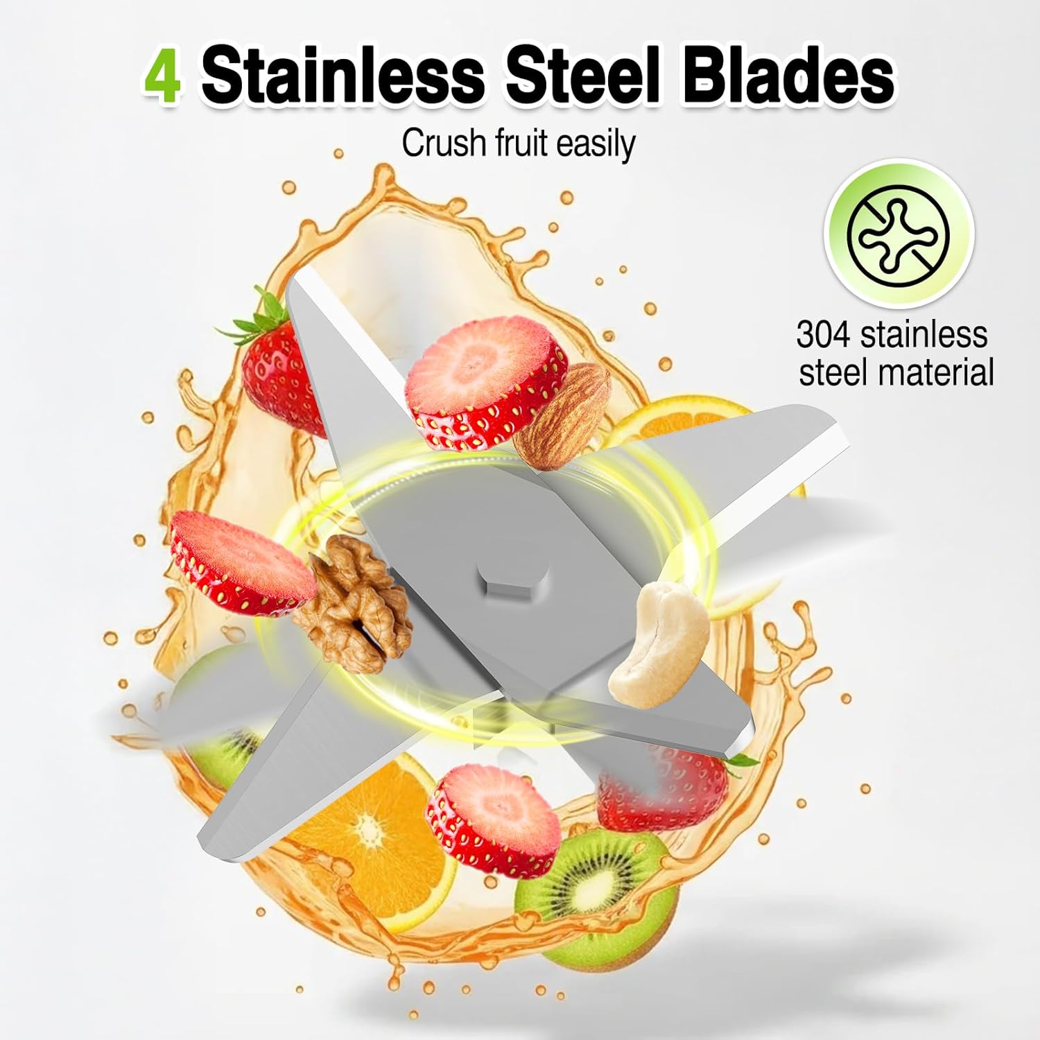 OMMO Blender, Professional Smoothie Blender with 4 Stainless Steel Blades, 50oz Glass Blenders for Kitchen with 2 Speed&Pulse, Dishwasher Safe for Ice Crush, Smoothies, Nuts, Frozen Drinks and Fruits