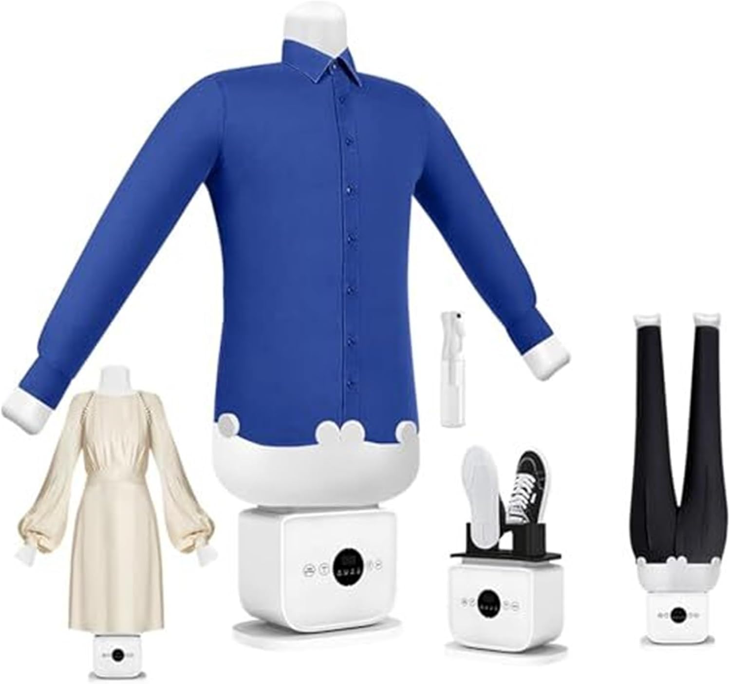 Electric Steam Ironing Machine, Hands free Automatic Drying, Inflatable Shirt with Control, Vertical Steam Closet for Home, Office(B)