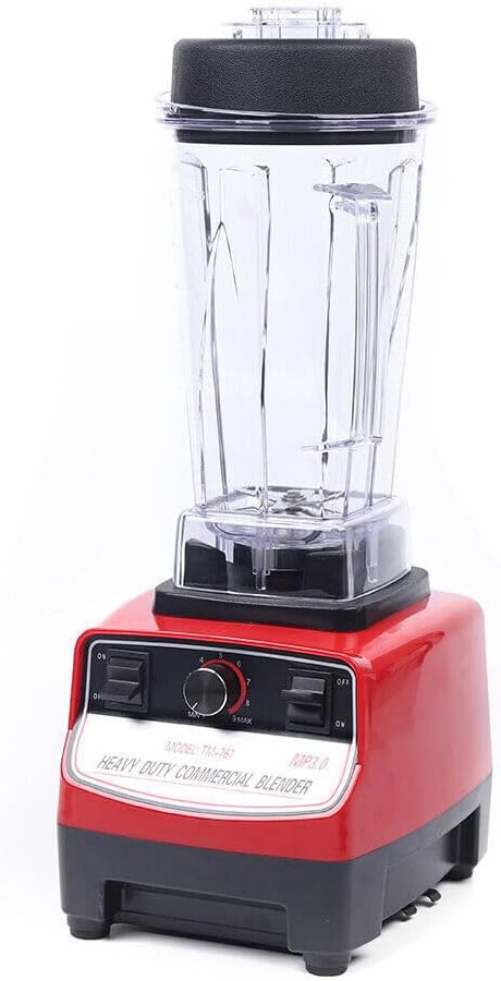 Professional Countertop Blender, 1500W High Power Commercial Blender Smoothie Maker Heavy Duty High Speed Mixer Juicer Smoothie Maker, 2HP, 2L, Red