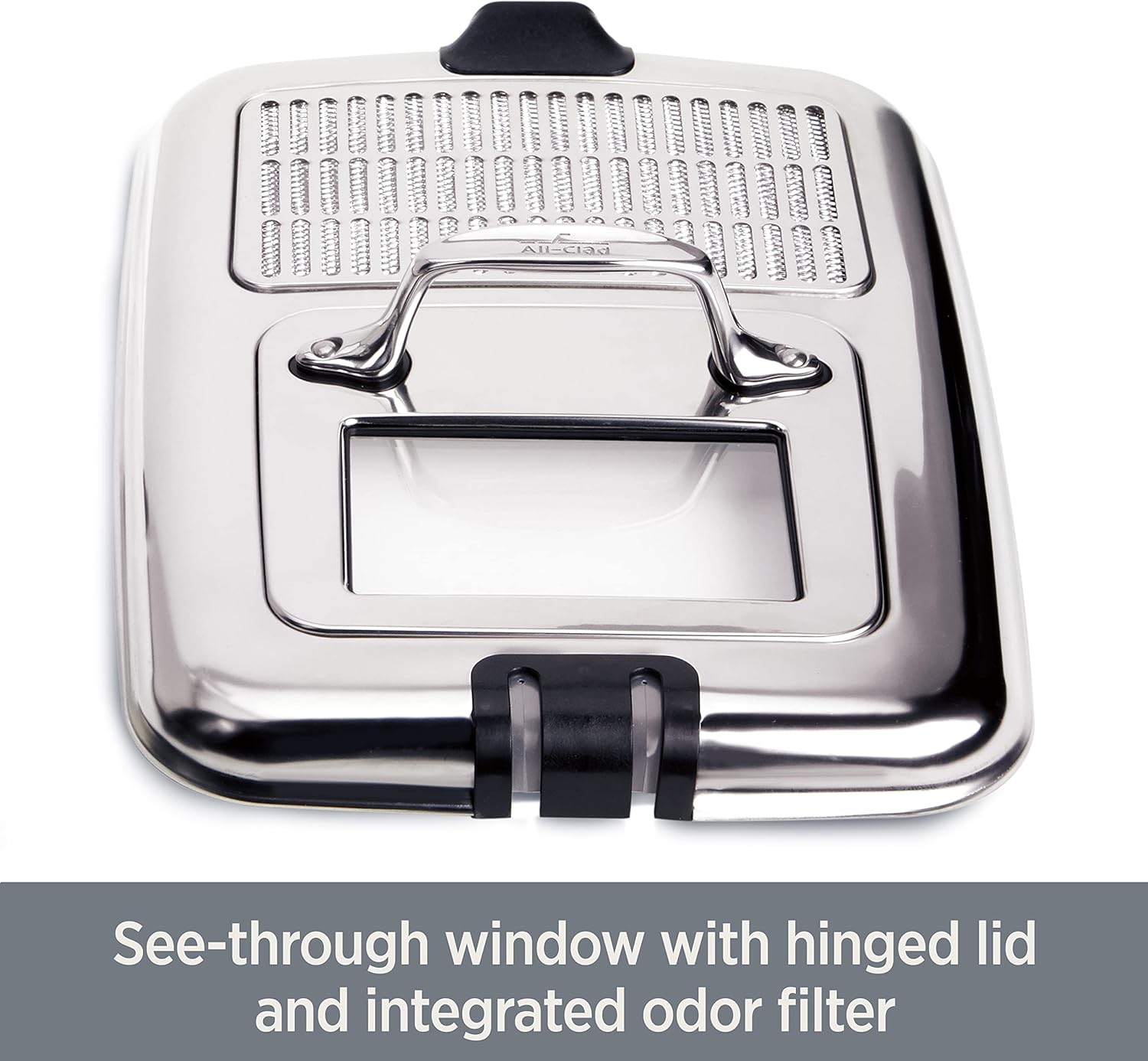 All-Clad Electric Deep Fryer with Basket and Lid, Stainless Steel Deep Fryer for Home Use, 1700W, Dishwasher Safe