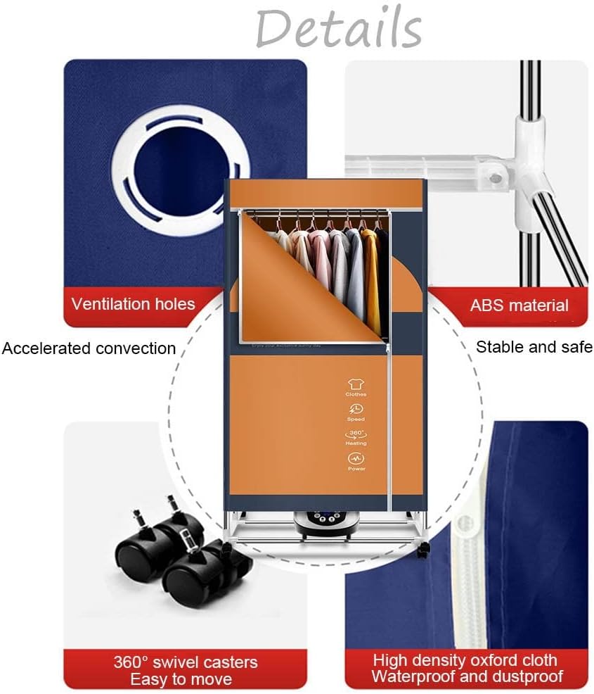 Clothes Airer Dryer, Portable 2-Tier Electric Clothes Drying Rack Folding-Dry Machine with Remote Control,1500W Energy Saving Electric Heated Laundry Airer,240min Adjustable Timer for House The New