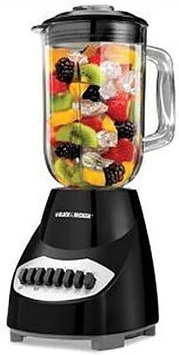 BLACK + DECKER (BLACK & DECKER) 10-Speed Blender, Black.
