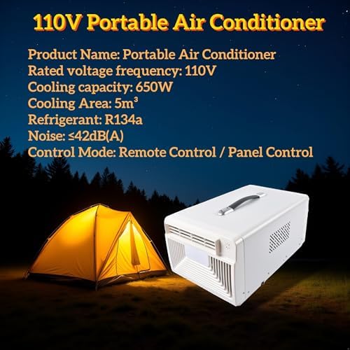 110 V Electric Portable Air Conditioner Mini Outdoor Camping Tent AC Kit for Camping Tent, RV, Car, Truck, Van Mixizap