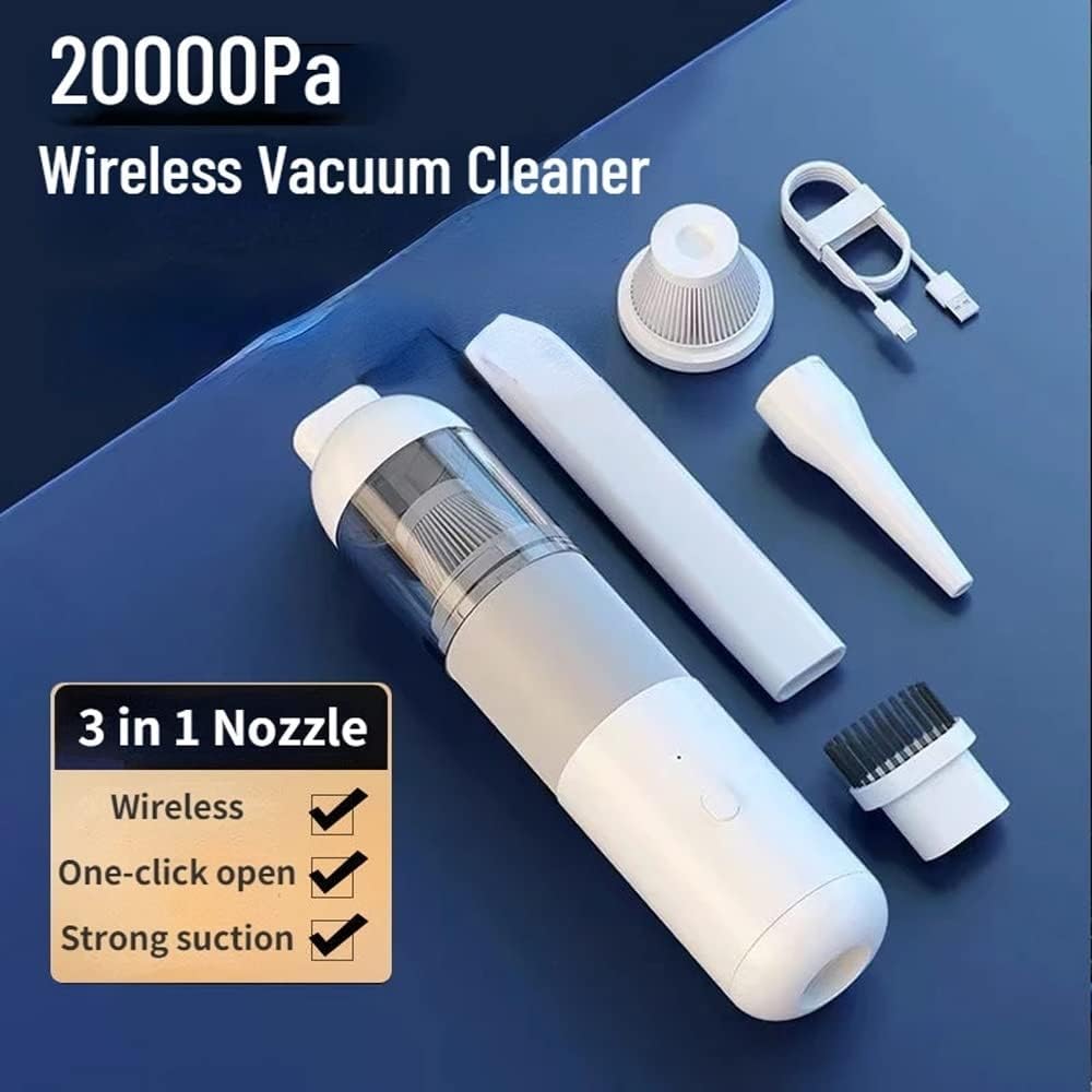 YIORYO Car Vacuum Cleaner, 20000Pa High Power Cordless Vacuum Clearner Handheld Car Vacuum Portable Mini Vacuum, Rechargeable Hand Small Vacuum for Quick Clean Car Home Office