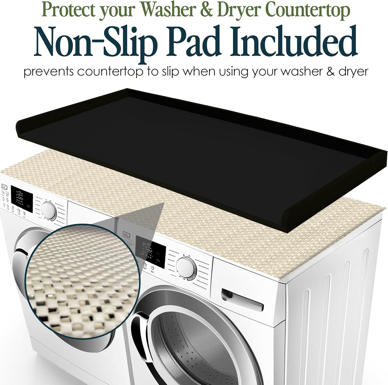 RELODECOR Washer and Dryer Countertop with Non-Slip Mat - 54