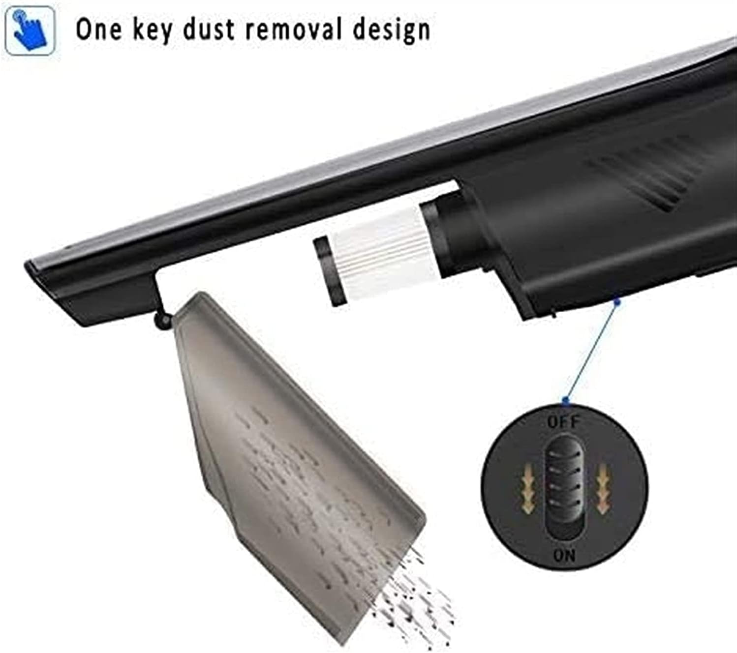 Cordless Car Vacuum Hand-held Vacuum Cleaners USB Charging-Pet Hair Vacuums Powerful Suction Wet/Dry Lightweight Vac for Car Home Carpet Cleaning (Black)