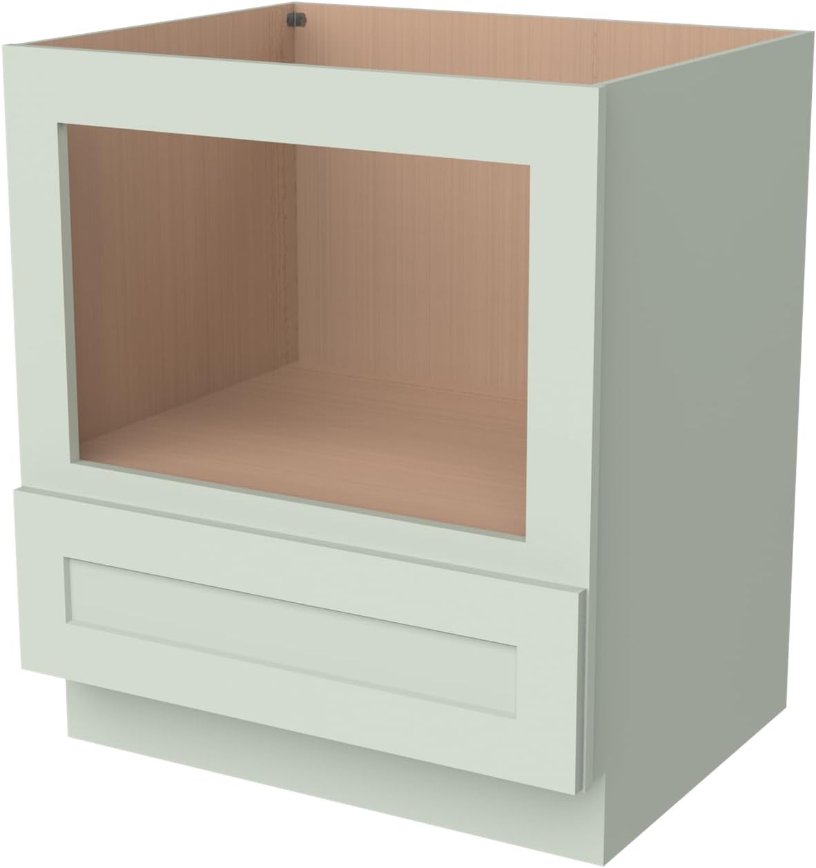 Microwave Base Cabinet – Solid Wood Shaker Style Kitchen Storage Base Unit with Drawer & Soft-Close Doors, RTA Pantry Cupboard for Dining Room, Coffee Bar 30