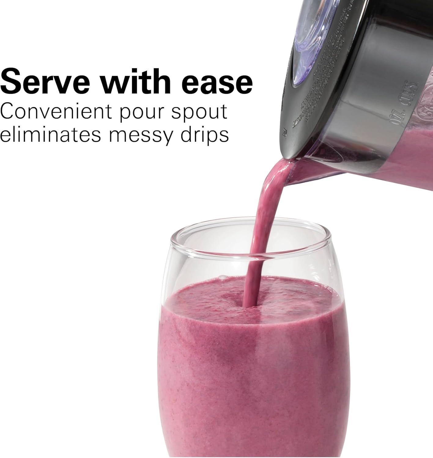 Hamilton Beach 56 Ounce 650W 10 Speed & Pulse Countertop Smoothie Blender, Black