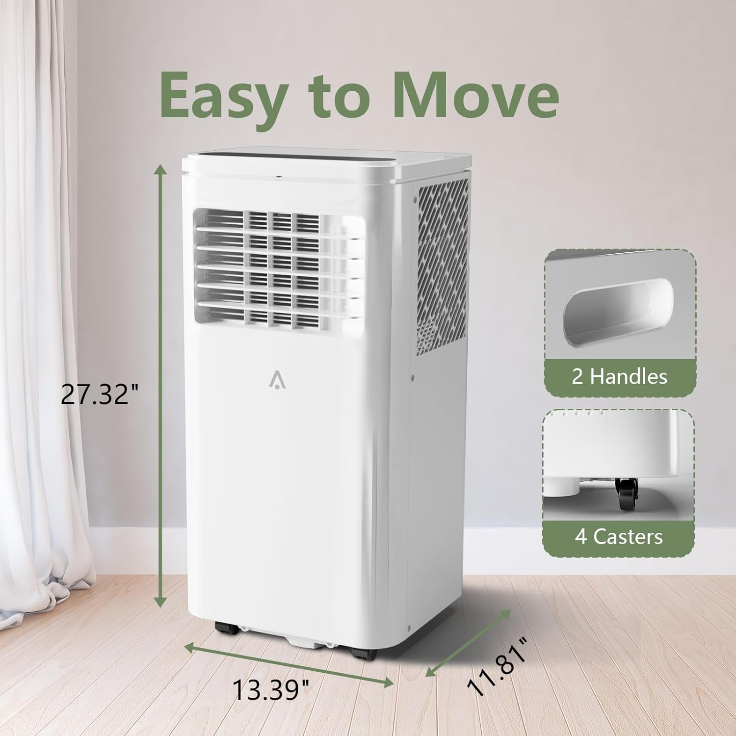 10000 BTU Portable Air Conditioner,3 in 1 AC Unit Cools 450 Sq Ft Rooms with Remote Control&LED Display,Ac Unit with 24 Hour Timer,Sleep Mode Dehumidifier&Fan Function for Living Room,Garage