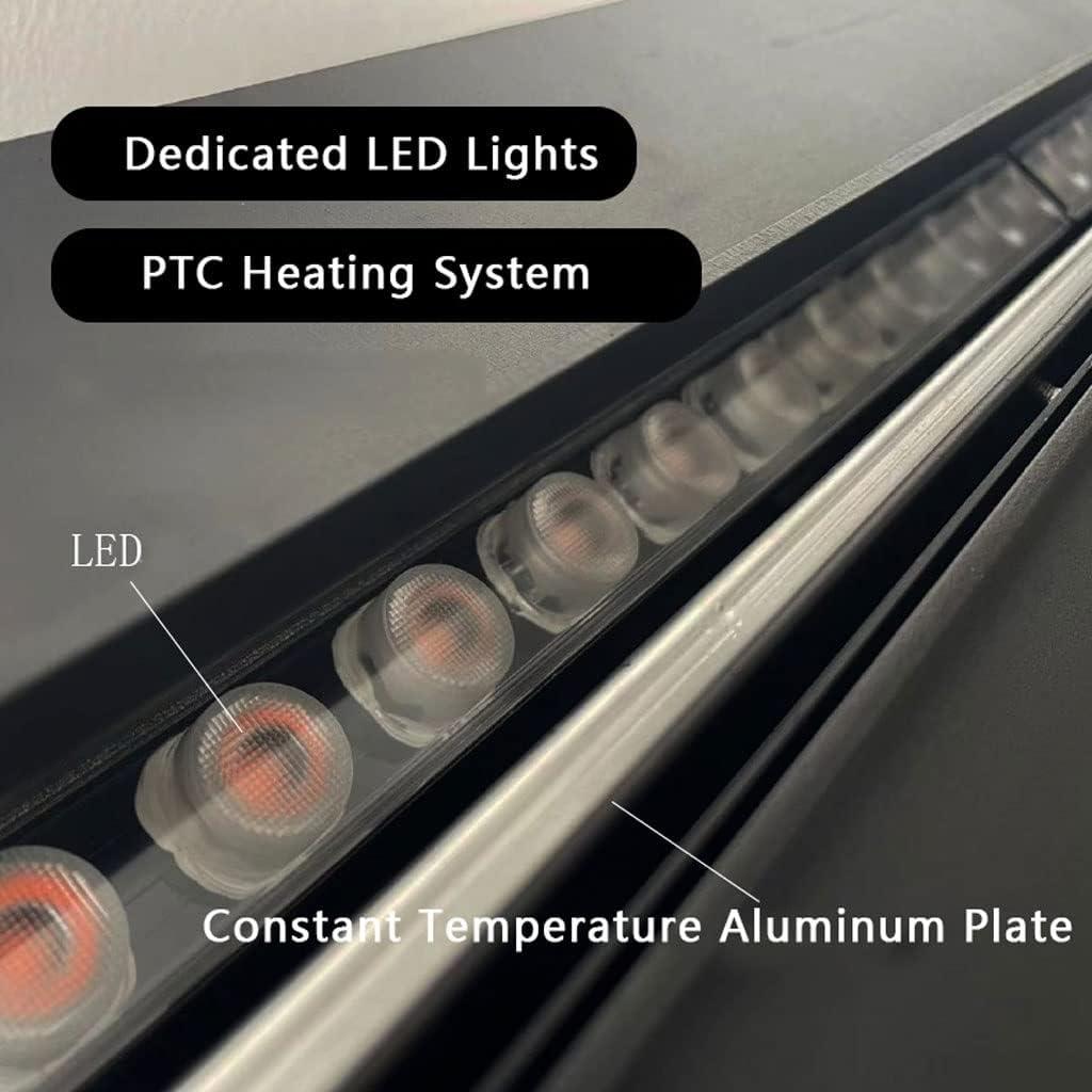 3D Water Vapor Fireplace with Humidifier Flame 3D Simulation Flame Background Wall Stove, 3mm Ultra-Thin Panel, Intelligent Water Filling, High Flame, Electronic Steam Humidifier(Single Color,200cm)